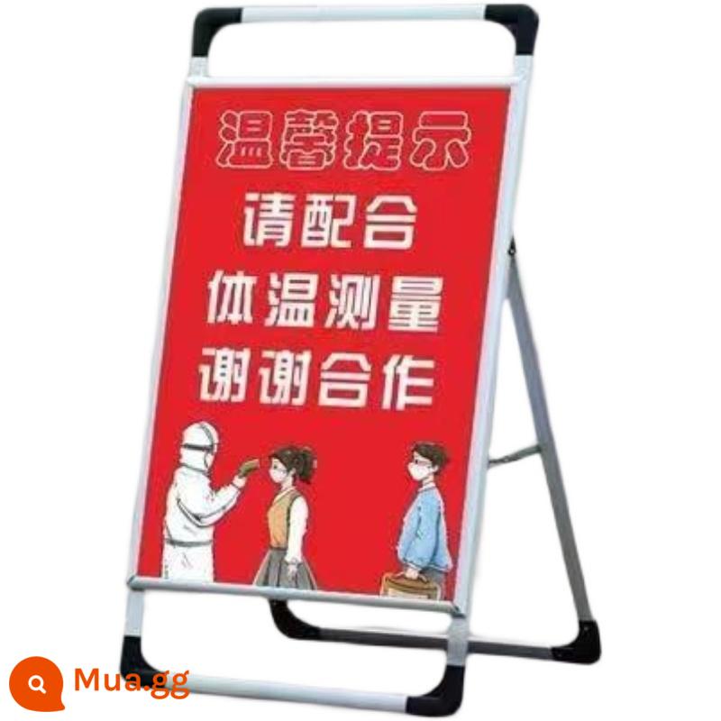 Hợp kim nhôm giá di động poster giá trưng bày giá poster gấp bảng trưng bày quảng cáo giá trưng bày quảng cáo poster quảng cáo ngoài trời - Kệ một mặt 60×80 + bảng KT + áp phích