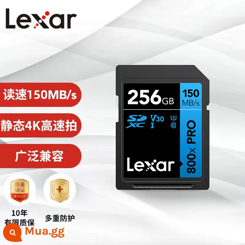 Thẻ nhớ Lexar 64g máy ảnh kỹ thuật số thẻ sd 4K tốc độ cao U3 máy ảnh một mắt máy ảnh thẻ lớn 800x - Dòng 800x丨256-G