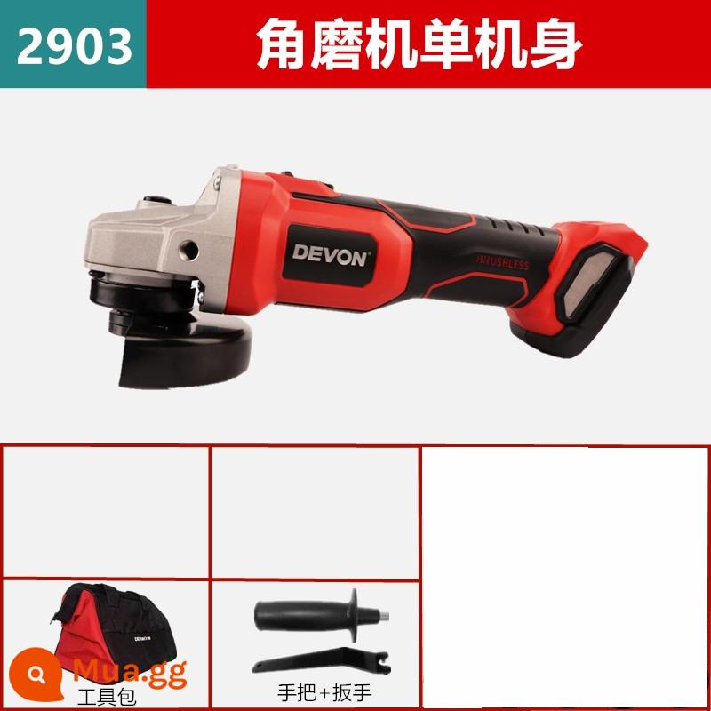 DEVON Ban Đầu Dayou 20V Sạc Pin Lithium 4.0/5.2 Sạc Nhanh Flash Sạc Dayou Dụng Cụ Điện - Máy mài góc không chổi than Dayou 2903 [Bare Muscle] Bộ công cụ miễn phí