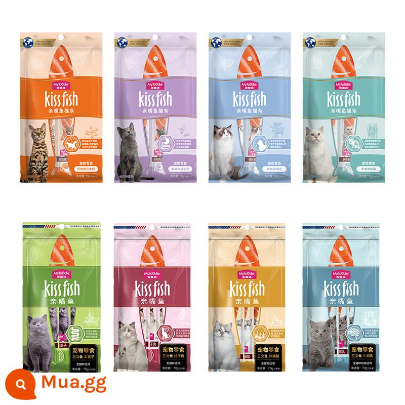 McFoody Cat Strips 100 Miếng 30 Miếng Nguyên Hộp Kiss Cá Sữa Dê Túi Đựng Thực Phẩm ướt Đồ Ăn Nhẹ Cho Mèo Thức Ăn Đóng Hộp Cho Mèo - [Phong cách chức năng] Hương vị hỗn hợp