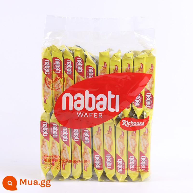 Bánh quy wafer nabati nhập khẩu Indonesia nabati ri wafer phô mai bánh sandwich sandwich phô mai snack 25g - Vị phô mai 1 túi [500g] 20 túi