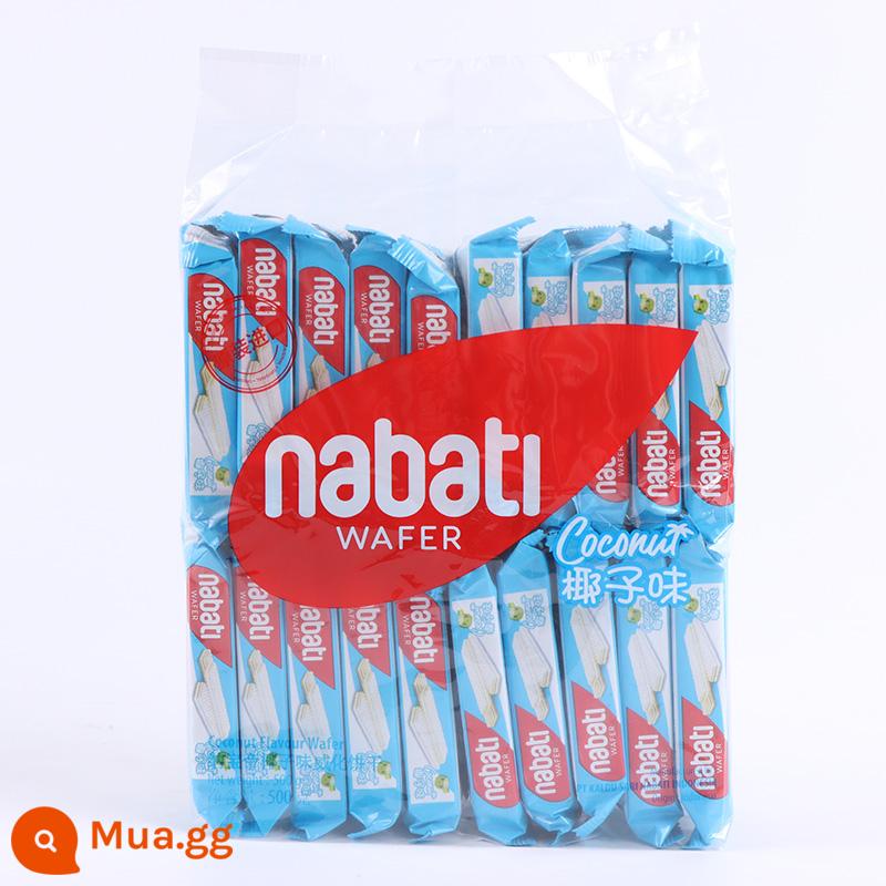 Bánh quy wafer nabati nhập khẩu Indonesia nabati ri wafer phô mai bánh sandwich sandwich phô mai snack 25g - Túi bánh dừa [500g] 20 gói