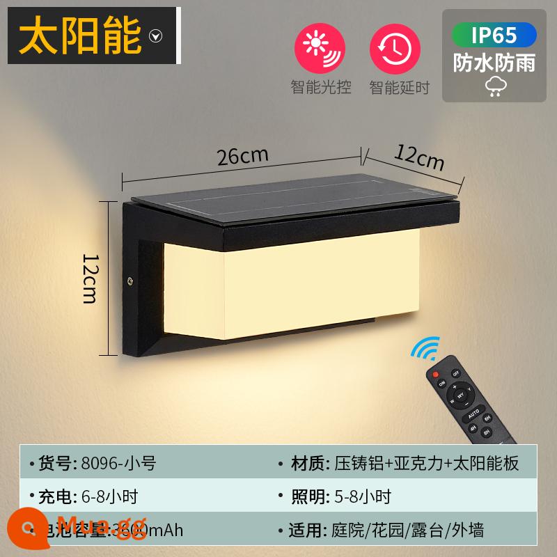 Đèn tường ngoài trời LED không thấm nước LED BAIL STAIRWATING SENSIDSING TĂNG TRƯỞNG Nâng cấp Ultra -Bright Wall Courtoor Sân thượng cửa sân thượng - 8096 Nhỏ [mô hình năng lượng mặt trời]