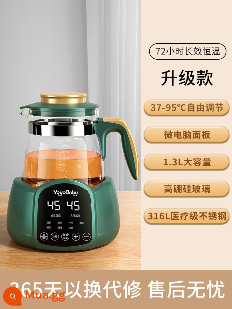 Sức khỏe BO Gia đình Fortune Full -Automatic Glass Electric Teapot Đau dày Công nhân Trà đa chức năng Văn phòng - 316L Xanh 1.3L [Thế hệ thứ 2 mới] Thời gian hầm có thể điều chỉnh