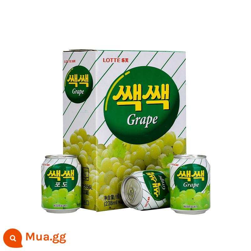 Thùng 12 lon nước ép xoài nguyên hộp nhập khẩu Hàn Quốc màu đỏ tươi Nước xoài Lotte LOTTE Nước nho Haitai hỗn hợp nhiều vị - Nước nho Lotte hộp quà 238ml *12 chai