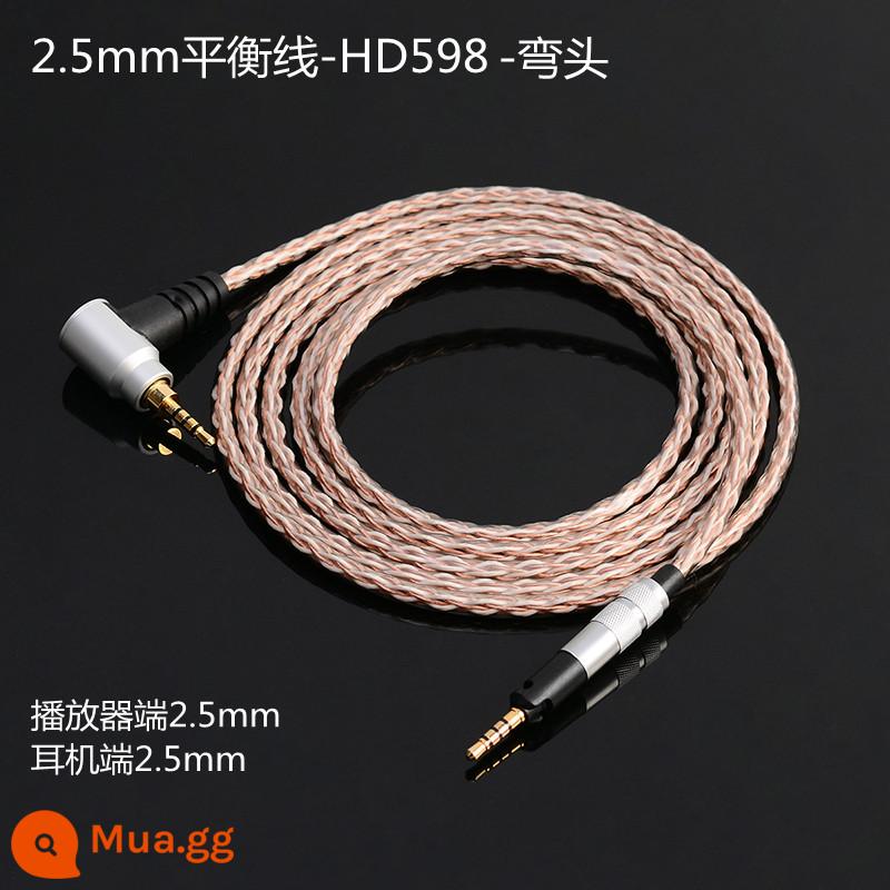 4.4 2,5mm Cân bằng HD560S HD400PRO518HD598 559 Tai nghe bảng Tai nghe bảng Gimboli - Đầu cân bằng 2,5 mm-HD560S-khuỷu tay (1,5 mét) đồng tinh thể đơn