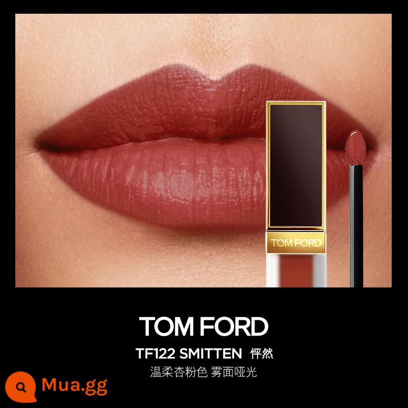 [SF Express] TF New Black Gold Lip Glaze 129 Happy 123 Tắm trong lửa 121 Bước vào cuộc chơi 122 Đập thình thịch - Bột mơ mềm TF122 SMITTEN