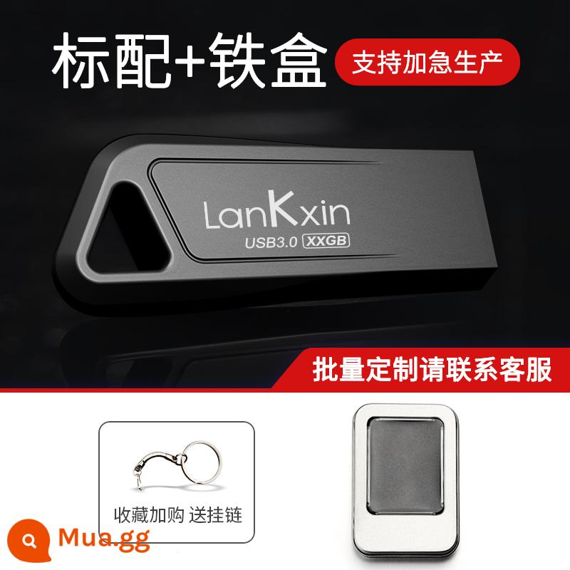 Lanke core 3.0 ổ đĩa U tốc độ cao thể rắn 32g chữ tùy chỉnh USB máy tính chính hãng trên ô tô phiên bản sử dụng kép di động Ổ đĩa flash USB kim loại di động logo đặt hàng bán buôn mã hóa đấu thầu sinh viên chống thấm nước apple - 32G [Tiêu chuẩn chính thức + hộp quà tặng]