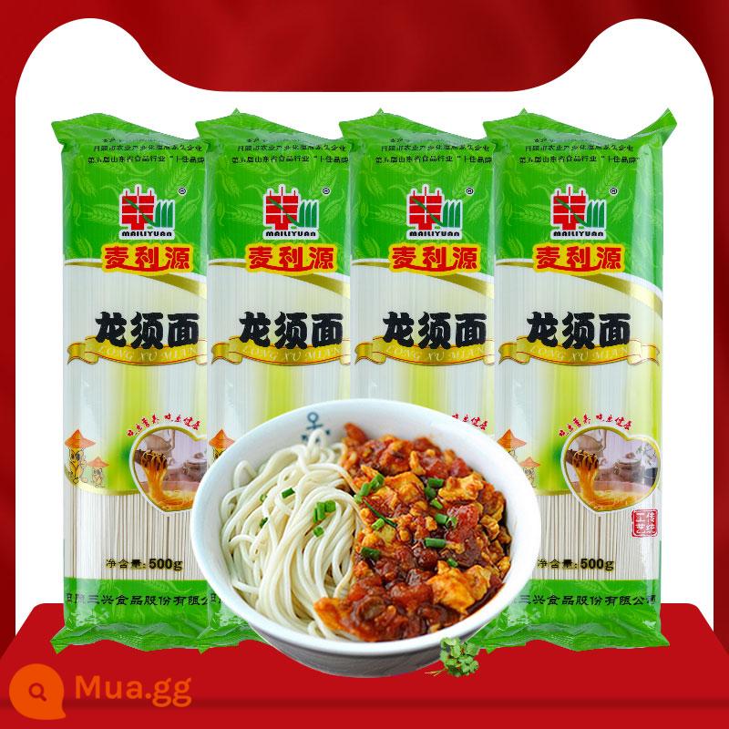 Mì trứng Mailiyuan Mì Longxu Bữa ăn nhanh sớm Mì mỏng Gluten cao Mì sợi cường độ làm bằng tay FCL Eight Catties - Mì Râu Rồng 500g*5 túi (cả hộp 5 bảng ưu đãi đặc biệt)