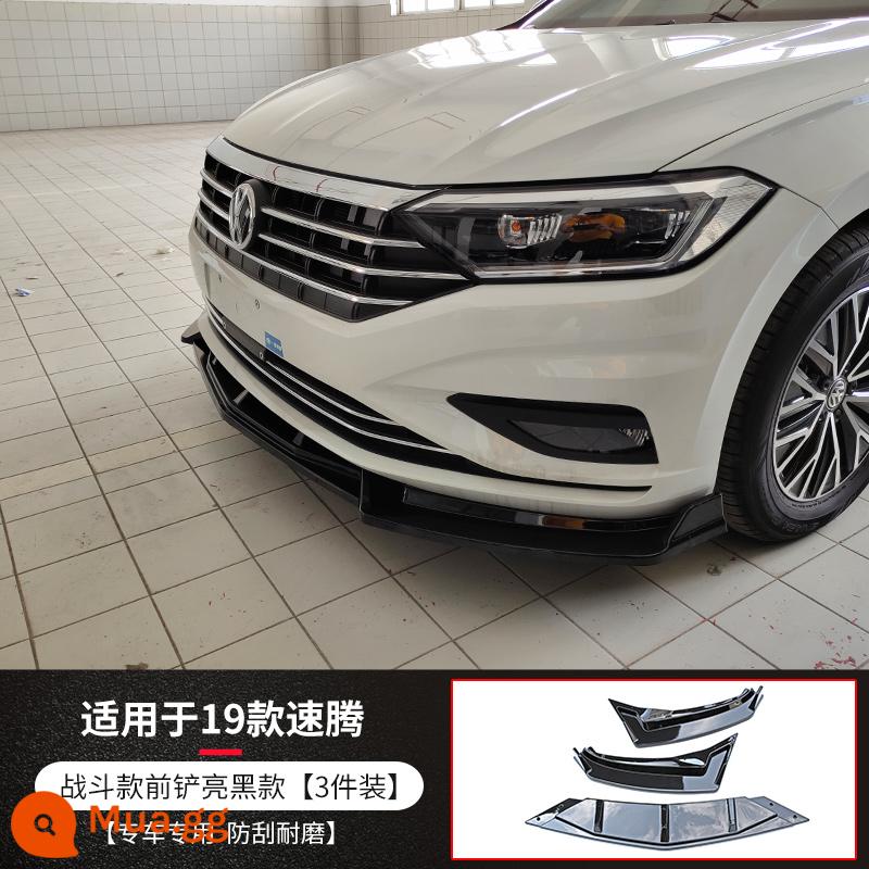 Thích hợp cho 18-22 Volkswagen Lavida PLUS mới Bora Magotan b8 mới Sagitar Volkswagen cc sửa đổi xẻng trước môi trước - Xẻng chiến đấu phía trước 19-22 Sagitar [Đen sáng]