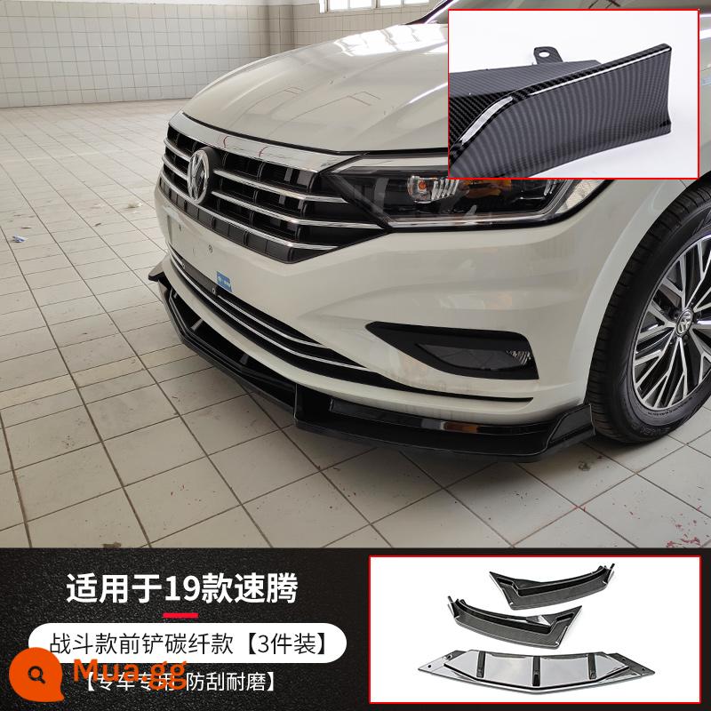 Thích hợp cho 18-22 Volkswagen Lavida PLUS mới Bora Magotan b8 mới Sagitar Volkswagen cc sửa đổi xẻng trước môi trước - Xẻng phía trước kiểu chiến đấu 19-22 Sagitar [mô hình sợi carbon]