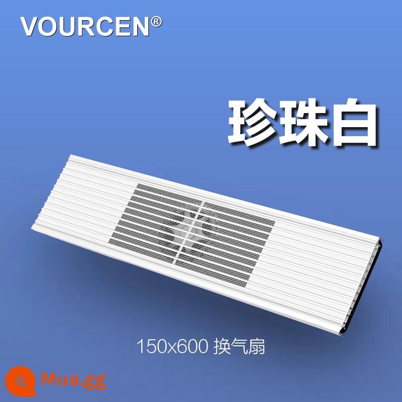 15*60 Quạt Thông Gió Tích Hợp Trần Hình Chữ Nhật Khóa Tổ Ong Bảng Lớn 150X600 Hút Hợp Kim Nhôm Dạng Lưới Tản Nhiệt - Quạt thông gió tích hợp trần 150X600 [Trắng Ngọc Trai]