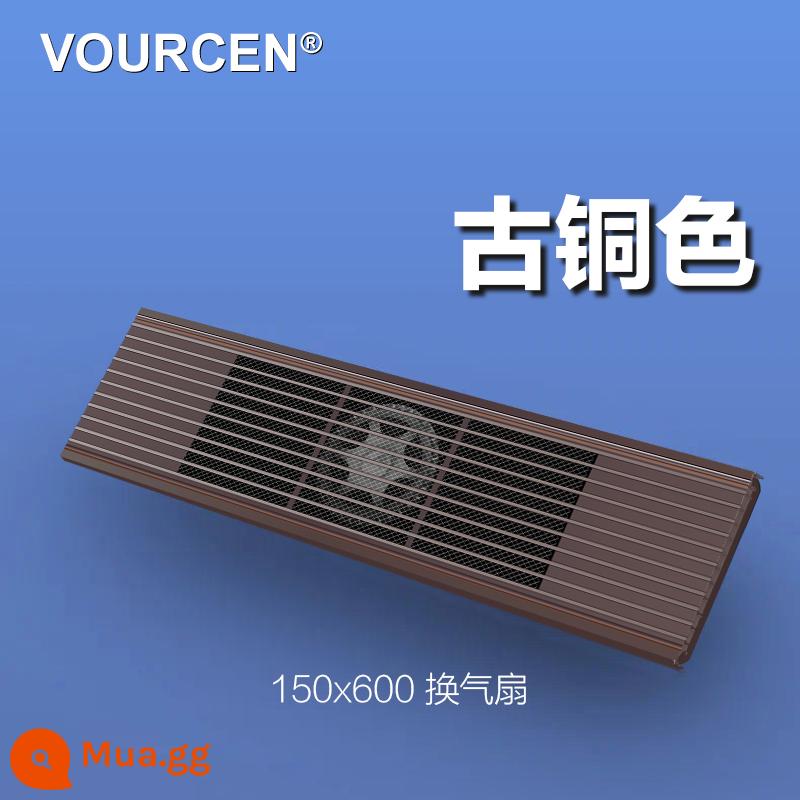 15*60 Quạt Thông Gió Tích Hợp Trần Hình Chữ Nhật Khóa Tổ Ong Bảng Lớn 150X600 Hút Hợp Kim Nhôm Dạng Lưới Tản Nhiệt - Quạt thông gió tích hợp trần 150X600 [đồng]