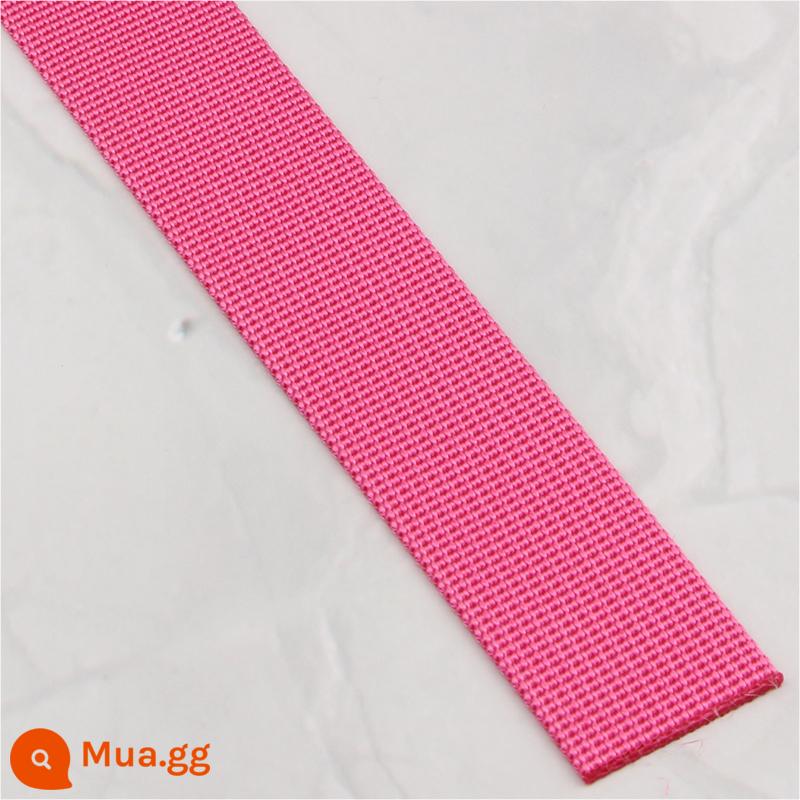 1.5-5CM Ruy Băng Nylon Hố Hoa Văn Màu Mã Hóa Lưng Túi Thay Thế Dây Đeo Vai Dây Đeo Túi Tự Làm Phụ Kiện Phụ Kiện - Vải gợn sóng mã hóa màu đỏ hồng