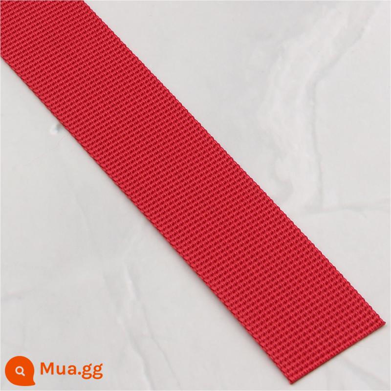 1.5-5CM Ruy Băng Nylon Hố Hoa Văn Màu Mã Hóa Lưng Túi Thay Thế Dây Đeo Vai Dây Đeo Túi Tự Làm Phụ Kiện Phụ Kiện - Vải gợn sóng được mã hóa màu đỏ