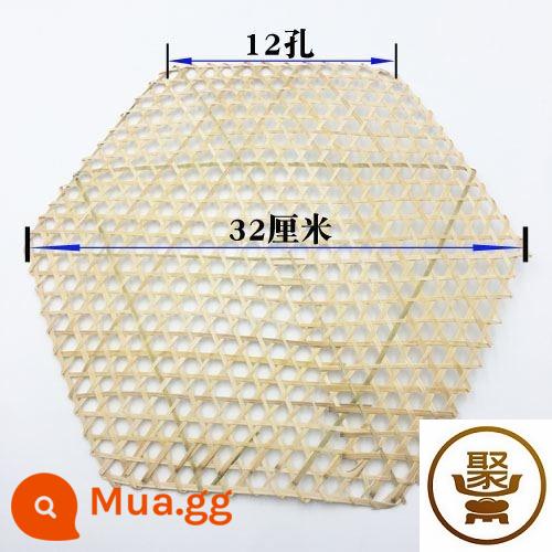 Mới treo trang trí tre hấp cá tre hấp chiếu tre soong bàn chiếu tre tơ tre dệt lưới trang trí handmade nồi l - 12 lỗ 50 cái