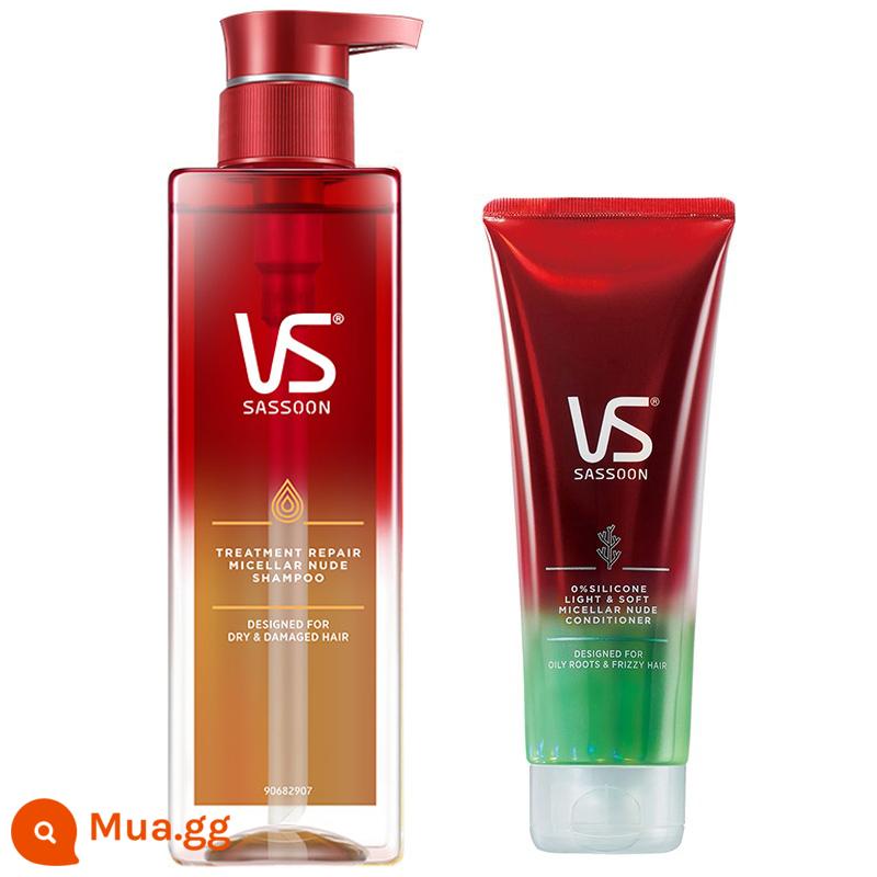 VS Sassoon Dầu Gội Sửa Chữa Dưỡng Ẩm Trị Gàu Trị Ngứa Nam Bộ Dầu Gội Dưỡng Ẩm Nữ - [Bộ] 0 Dầu Silicone (Sữa rửa mặt chăm sóc da màu da 500ml + Kem bảo vệ 210ml)