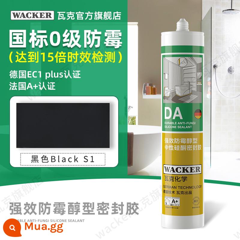 Thương hiệu Đức Wacker DA keo dán kính nhà bếp và phòng tắm chống thấm nước và nấm mốc keo silicone trong suốt mạnh keo làm đẹp màu trắng - DA chống nấm mốc loại 0 hiệu quả hơn 15 lần_đen