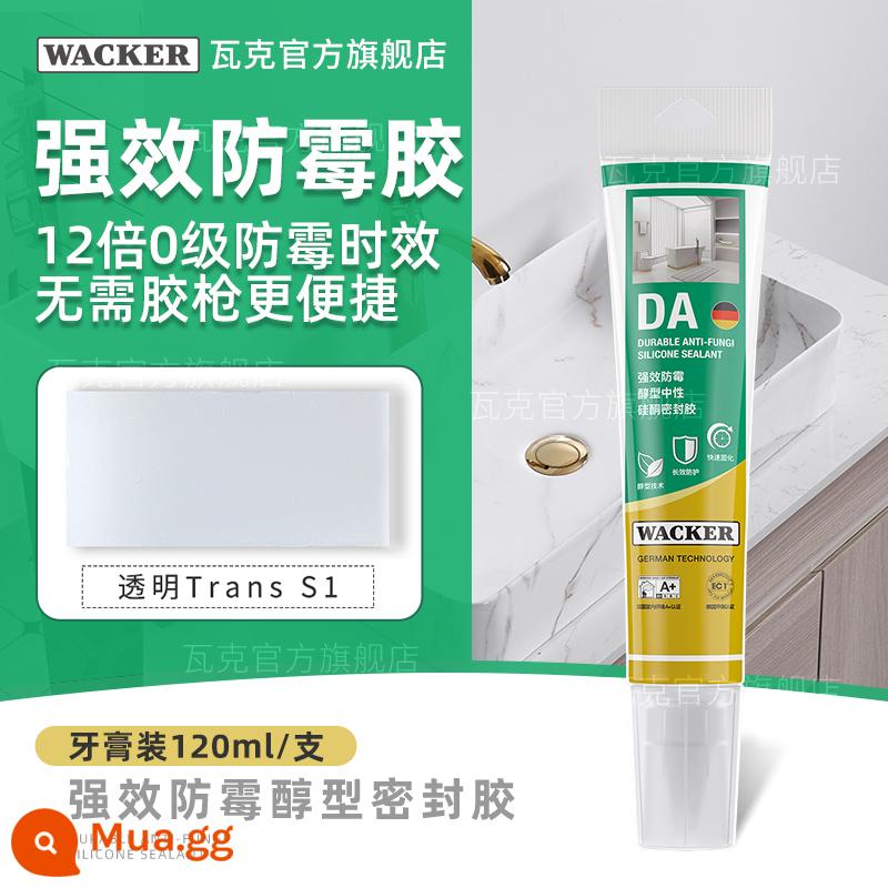 Wacker DA thân thiện với môi trường keo dán kính cường lực chống thấm nước và chống nấm mốc cho nhà bếp và phòng tắm keo silicone làm đẹp keo đường may ge keo súng miễn phí - Kem đánh răng chống nấm mốc cực mạnh DA 120ml_transparent