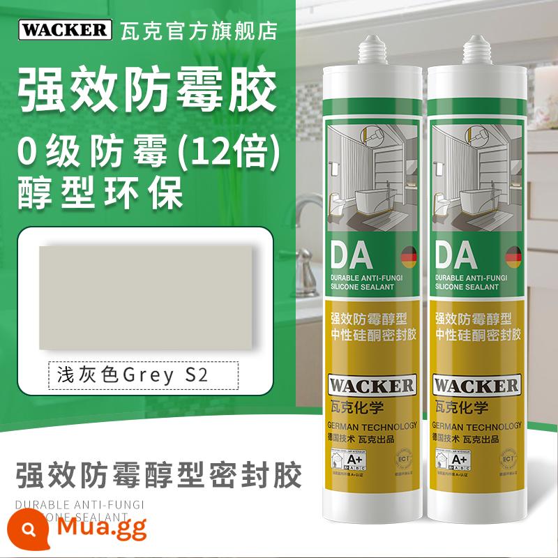 [2 gói] Keo dán kính Wacker DA chống thấm nước và chống nấm mốc cho nhà bếp và phòng tắm keo làm đẹp chống ẩm mạnh mẽ cho bồn cầu - DA chống nấm mốc mạnh mẽ [Gói-Light Grey 2 Pack]