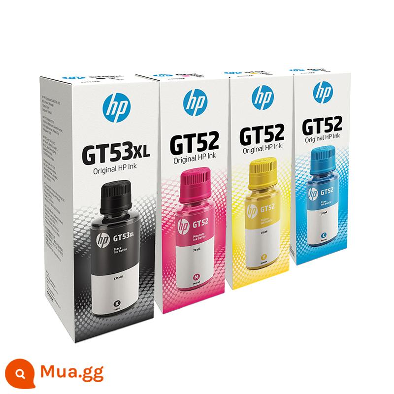 HP HP Bản gốc GT53XL Đen GT52 Màu mực GT5820 Tank 411 311 410 418 531 672 725 755 798 Hệ thống cung cấp mực liên tục Máy in GT51XL GT51XL - Bộ màu GT đen GT53 52 (tổng cộng 4 chai màu đen, đỏ, xanh lá cây và vàng) màu đen là GT53xl