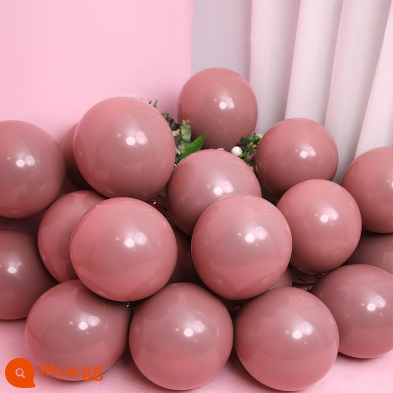 Bong bóng cưới Trang trí Giáng sinh Sắp xếp bối cảnh Macaron Tiệc sinh nhật cho trẻ em Ngày đầu năm mới Khai mạc phòng tân hôn màu đỏ - Bột retro hai lớp 50 chiếc