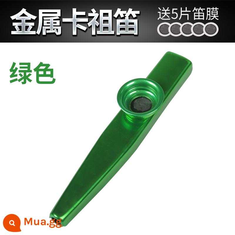 Kim loại kazoo kazoo guitar yuxili chơi nhạc cụ đối tác người lớn bengers ka zuki - Xanh lấy 5 miếng màng sáo