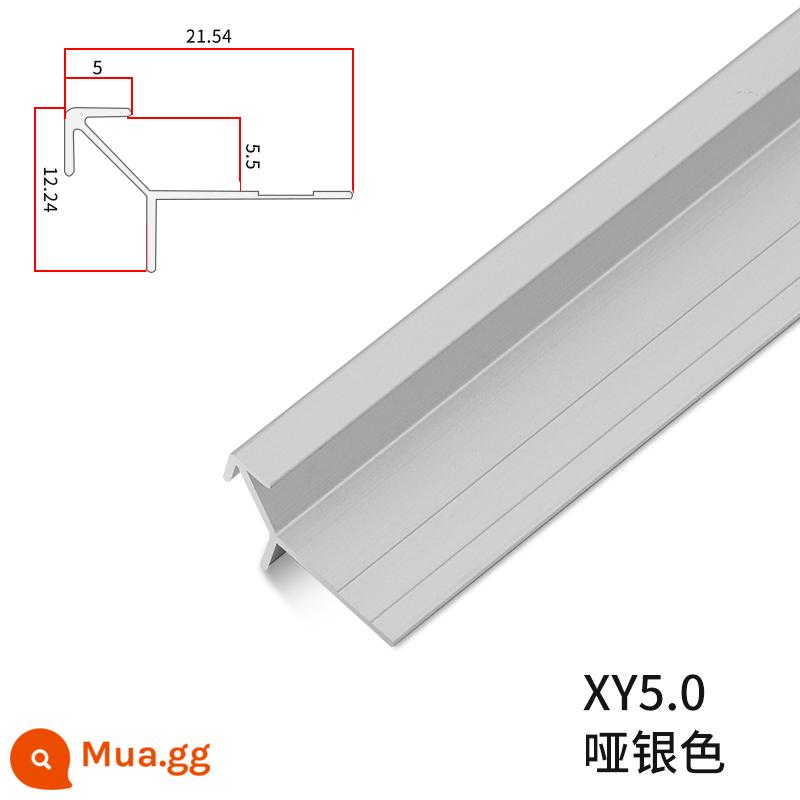 bảng tường 5mm kim loại đường trang trí gỗ veneer dải cạnh dải thẻ dải hợp kim nhôm dải cạnh bảo vệ chống va chạm dải tôi từ 5mm - Dải bảo vệ chống va chạm màu bạc mờ 5 mm 3 mét/cái