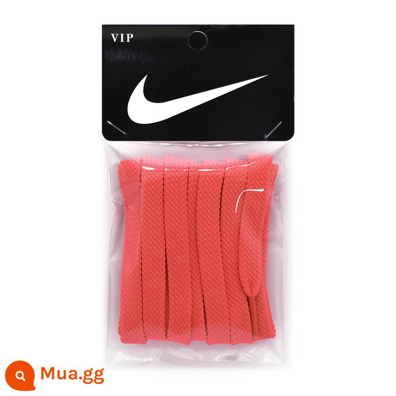 Dây giày cotton nguyên chất cho nam, đế phẳng màu trắng 2 lớp, thích hợp với giày Nike trắng, giày thường, giày thể thao, cotton nguyên bản, đa năng cho nữ - Đôi Nike Double Layer 1 màu đỏ huỳnh quang