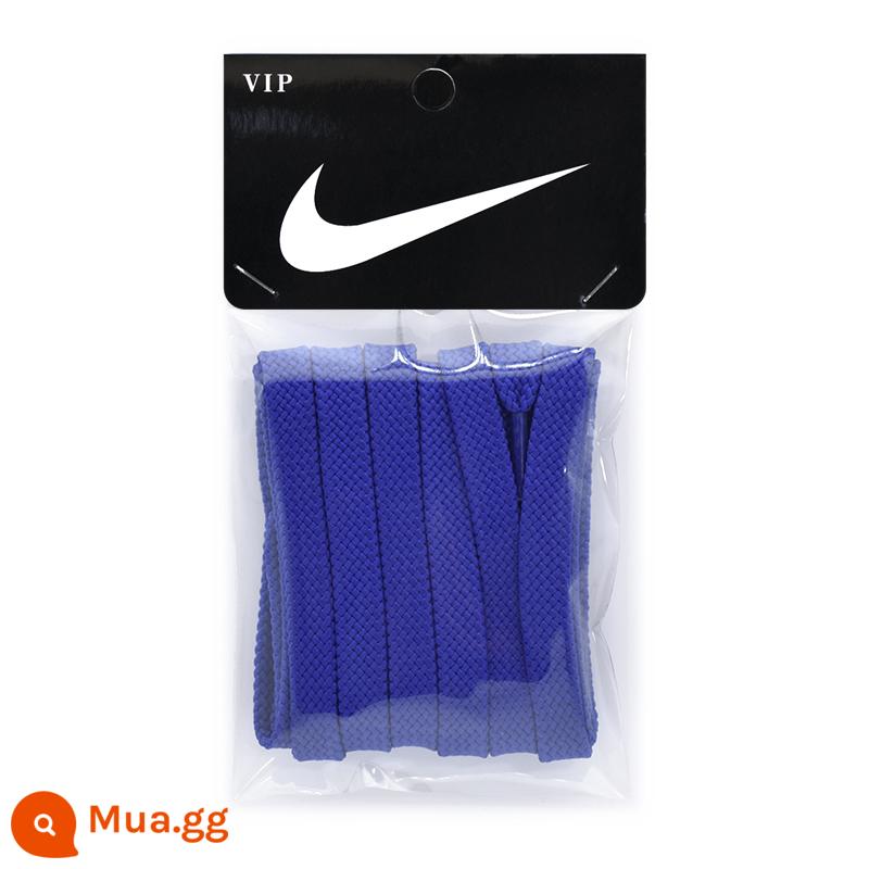 Dây giày cotton nguyên chất cho nam, đế phẳng màu trắng 2 lớp, thích hợp với giày Nike trắng, giày thường, giày thể thao, cotton nguyên bản, đa năng cho nữ - Đôi Nike Double Layer 1 Màu Xanh Hoàng Gia