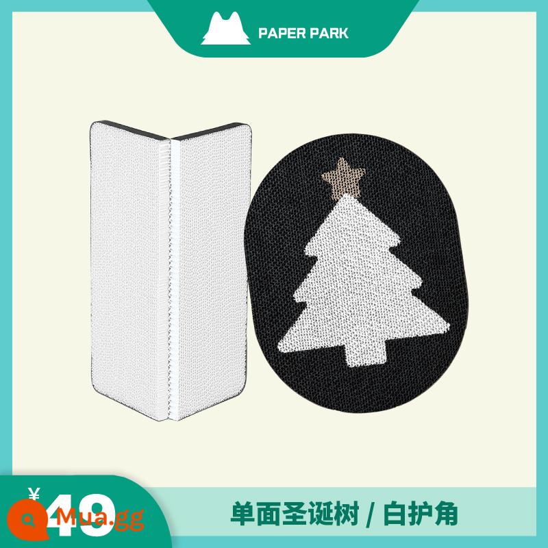 PaperPark bảng cào mèo treo tường dọc chịu mài mòn không gàu đồ chơi cho mèo tổ hình chữ L bảng vuốt mèo chống trầy xước cực lớn - Gói bảo vệ góc trắng