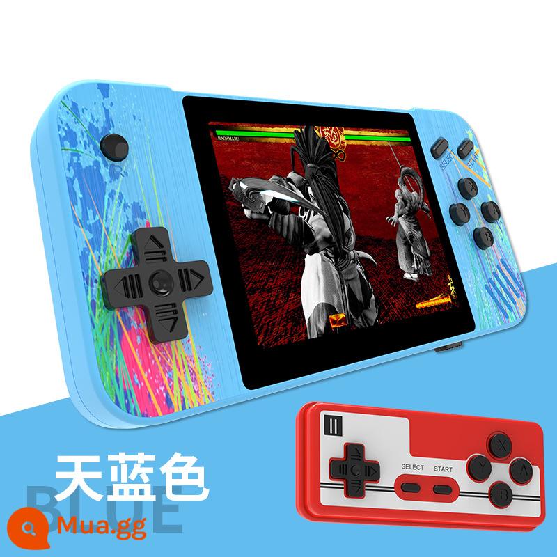 Overlord Boy Máy arcade màn hình lớn 7 inch PSP3000 máy chơi game cầm tay nhỏ dành cho trẻ em dành cho hai người FC hoài cổ máy gba Tetris kiểu cũ Máy chơi game MP5 có TV - 3,5 inch-800FC trong một mẫu đôi màu xanh + tay cầm