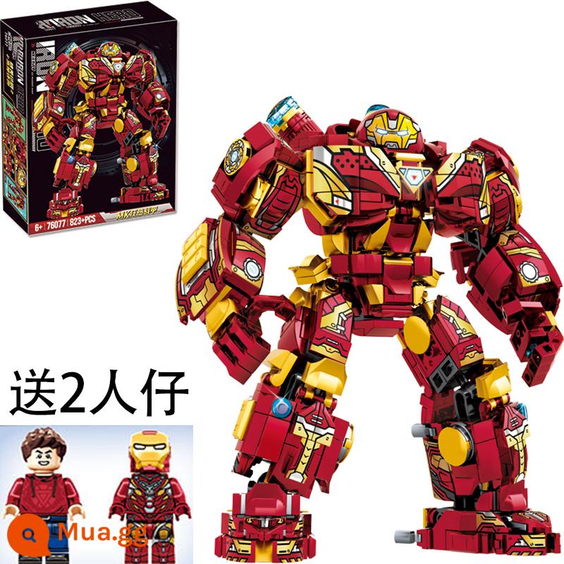 Trung Quốc Khối Xây Dựng Người Sắt Chống Hulk Mech Robot Giáp Bé Trai Trẻ Em Xếp Hình Đồ Chơi Lắp Ráp Quà Tặng - MK Fanatic Mecha [823 miếng] Miễn phí 2 nhân vật nhỏ