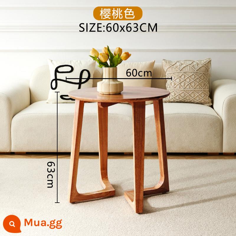 Tất cả bàn cà phê tròn bằng gỗ nguyên khối căn hộ nhỏ sofa phòng khách bên thương lượng một vài sự kết hợp bàn trà hộ gia đình ins log Nhật Bản - Màu anh đào - rộng 60 cao 63