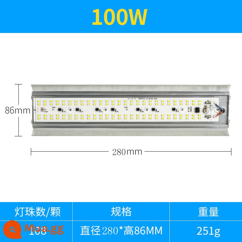 Đèn led vonfram iốt 1000W siêu sáng ngoài trời chống nước làm việc ngoài giờ chiếu sáng đèn sân khấu đèn năng lượng mặt trời cho công trường - Model tiêu chuẩn-Ánh sáng trắng 100W