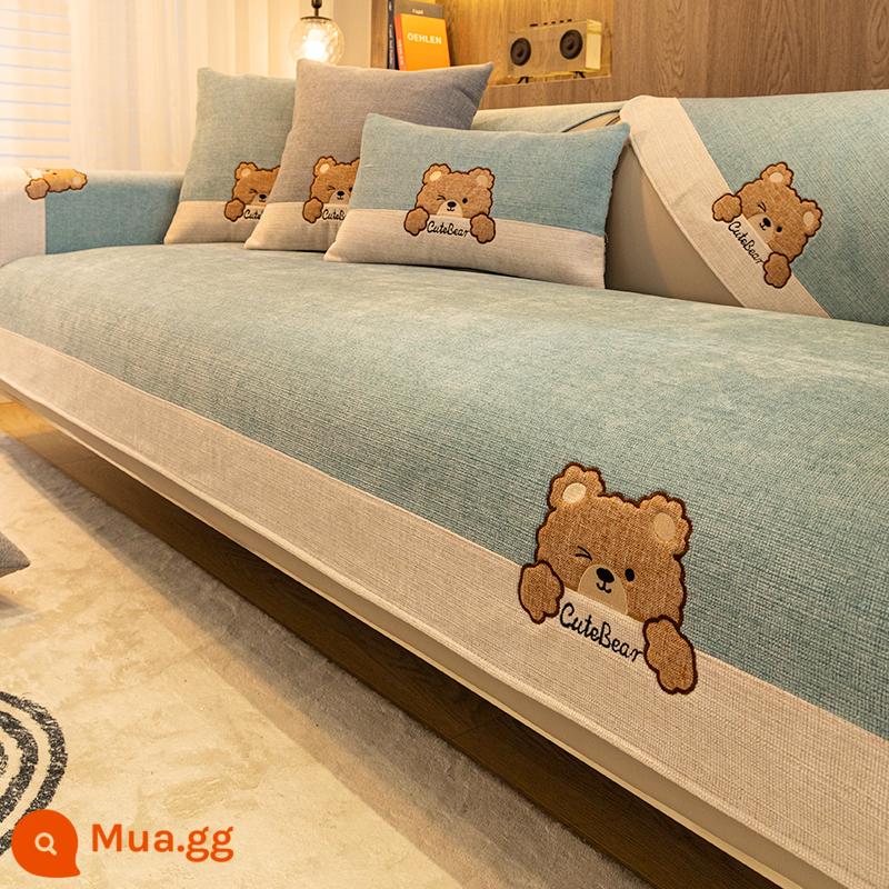 Đệm sofa tuyết bốn mùa - Papa Bear-Xanh bạc hà[kfd]