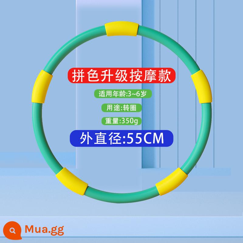 Hula hoop mẫu giáo đặc biệt dành cho trẻ em 3-4-5-6-8 tuổi ba em bé mới biết đi học sinh tiểu học hula hoop - Người mẫu massage 55cm (xanh) xoay hula Hoop 3-6 tuổi