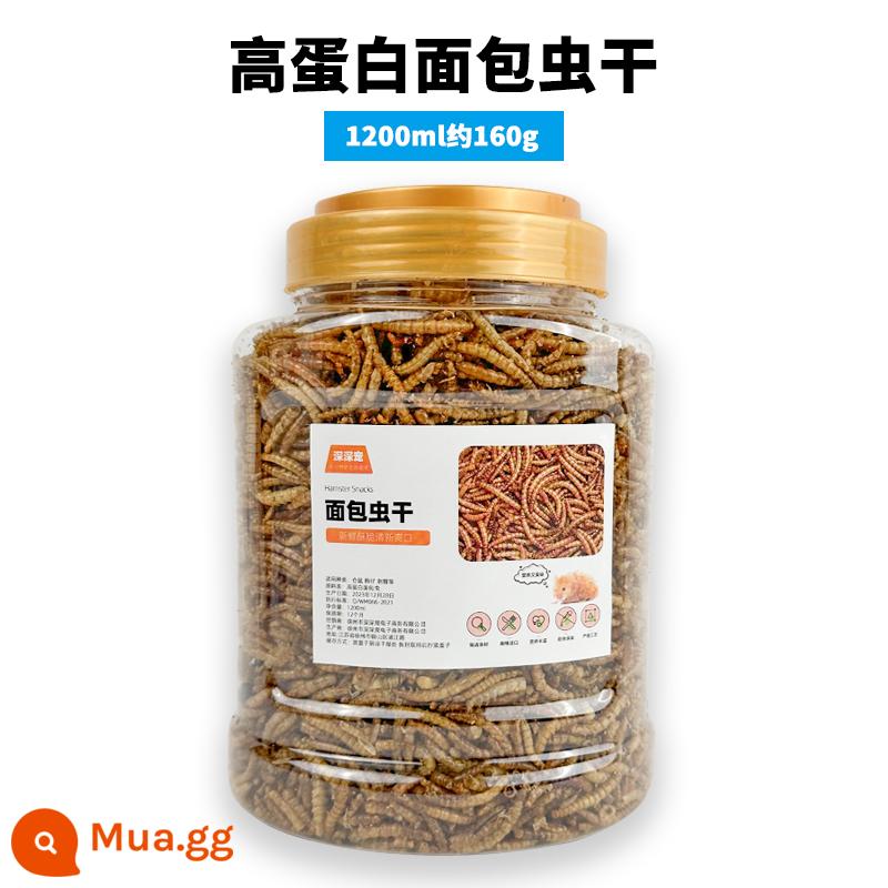 Thức ăn hạt cho chuột Hamster Giun bánh mì gà khô rutin cung cấp cho hamster nhỏ dinh dưỡng chủ yếu thực phẩm ăn nhẹ nhím vẹt thức ăn cho chim - Giun khô cao cấp lon lớn [nướng không phụ gia, đầy đủ và thơm ngon] 1200ml