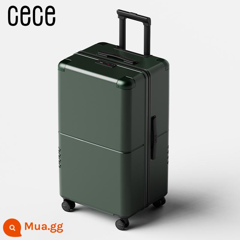 CECE dung tích cực lớn chịu mài mòn vali dày chắc chắn vali nữ vali dây kéo YKK vali nam xe đẩy 28 - Màu xanh đậm [Dây kéo chống cháy nổ hai lớp YKK + Bánh xe im lặng hinomoto Nhật Bản + Tấm dày PC]