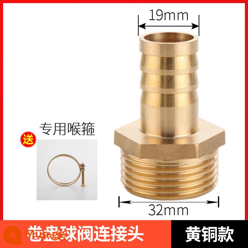 Cuộn lửa phía trước 6 điểm núm vú 1 inch răng ngoài và van cổng van bi mông khớp cuộn đồng sắt khớp phụ kiện - Thau