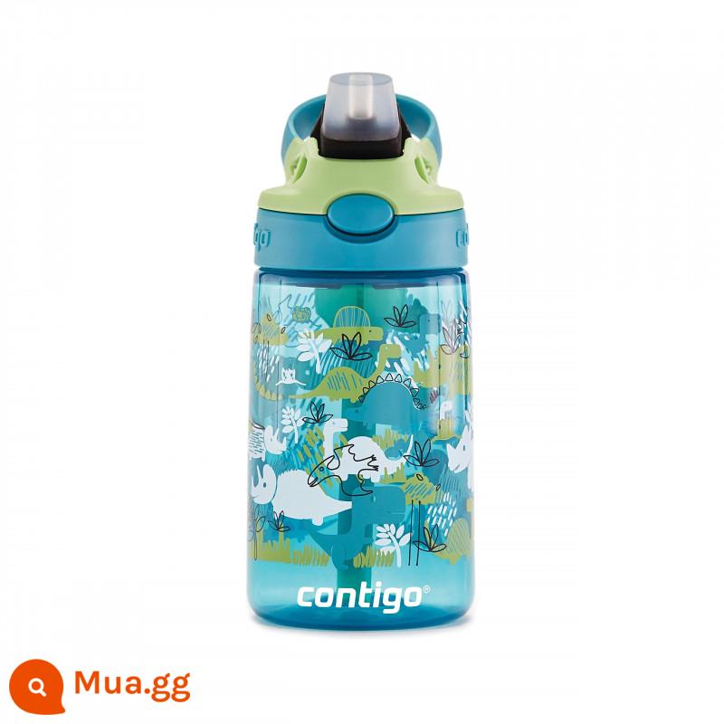 [Trực tiếp] Contigo Cốc nước trẻ em tự hàn kín nhiều màu 420 ml ống hút cốc uống trực tiếp - Thiên đường khủng long xanh Sippy Cup