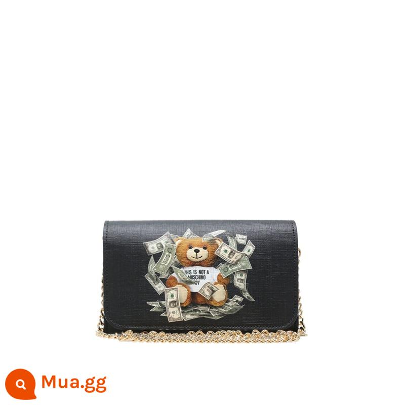 【Tự vận hành】hộp quà tặng túi chuỗi gấu đô la moschino/MOSCHINOMOSCHINO - 2 T8150 8210 3555 màu đen