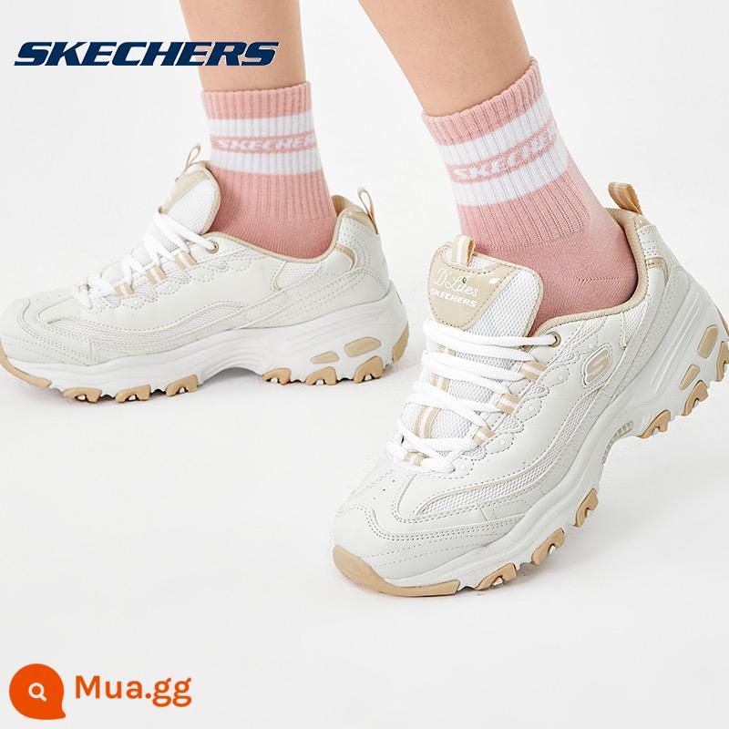 [Tự vận hành] Giày gấu trúc SKECHERS giày trắng kiểu cổ điển cho nữ có đệm giày thể thao thoáng khí giày thường 66666214 - 66666214-WNT