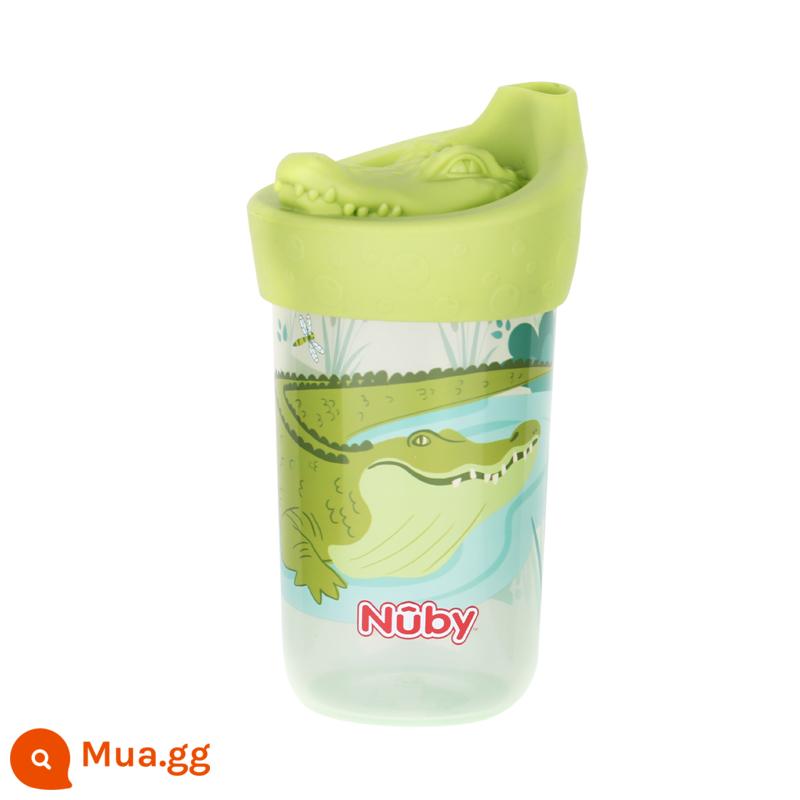 Cốc tập uống núm mỏ vịt NUBY Nubi cốc tập uống mút ngậm bé cốc tập uống thẳng chống sặc cốc tập uống thiết bị răng rắn - Cá sấu vàng 355ml