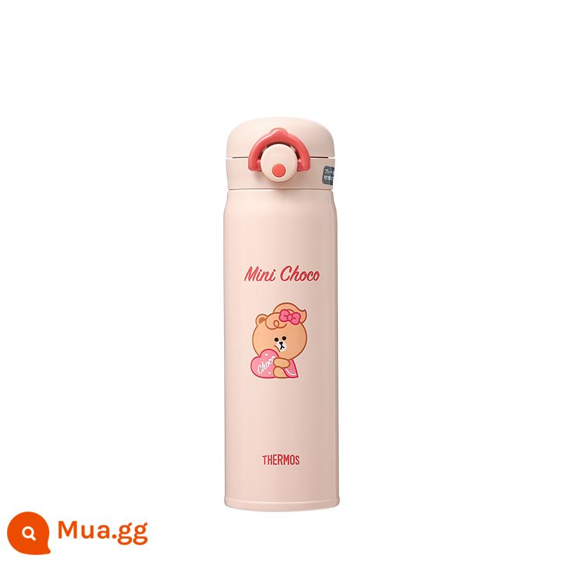 [Tự vận hành] Ly giữ nhiệt Linefriends THERMOS Cartoon IP chính hãng do Disney ủy quyền - LineFriends-Hồng mơ 500ml