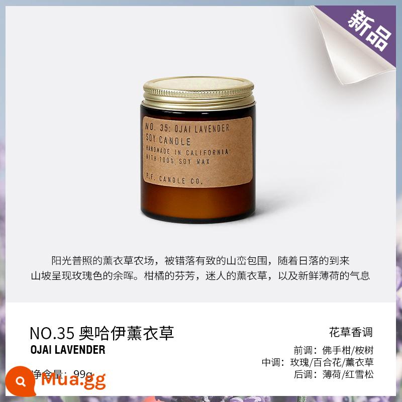 [Tự vận hành] Nến thơm P.F.Candle Co. Phòng ngủ Mỹ Tinh dầu hỗ trợ giấc ngủ Pf Fragrance Sleep - Hoa oải hương Ojai 99g