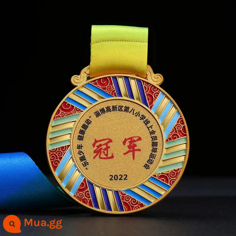 Huy chương tùy chỉnh cuộc họp thể thao huy chương vàng học sinh thiếu nhi marathon bóng đá trò chơi bóng rổ sản xuất danh sách kim loại - Trắng