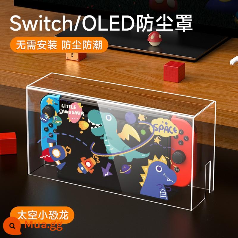 chuyển đổi bụi che nintendo switcholed máy chủ bảng điều khiển trò chơi cơ sở hộp ns vỏ màn hình oled bìa acrylic trong suốt vỏ bảo vệ hộp băng cassette phụ kiện túi lưu trữ cứng siwch chính thức - Tấm che bụi công tắc [Space Dinosaur] đi kèm với nắp đậy có giới hạn √ Đã bao gồm tiền bồi thường