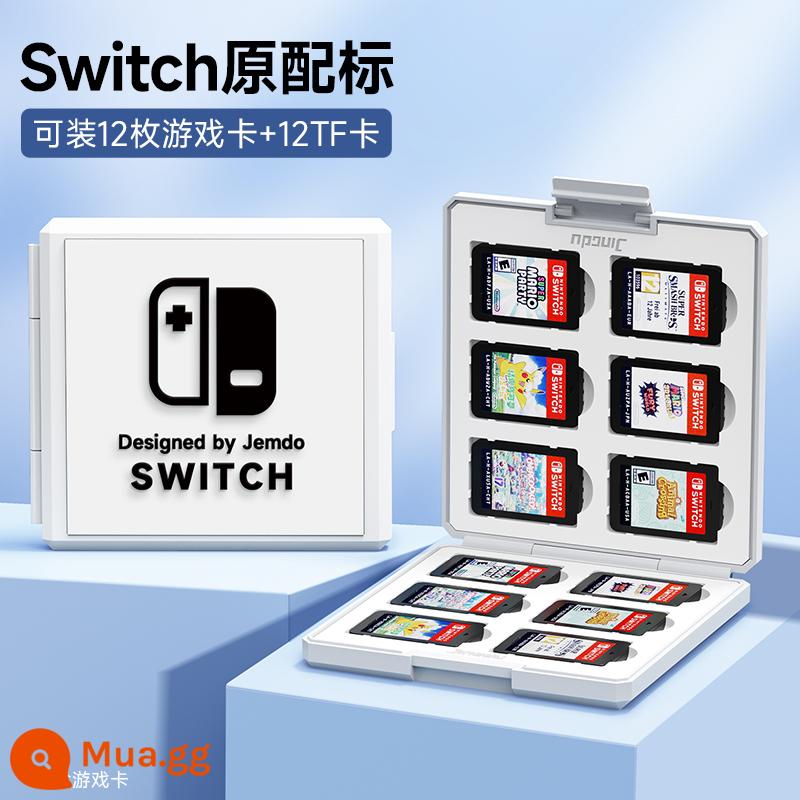 Hộp băng Nintendo Switch gói thẻ trò chơi hộp thẻ switcholed hút từ tính hộp lưu trữ NS dung lượng lớn 24 miếng Gói 12 miếng Vỏ bảo vệ di động Mario Lite Phụ kiện ngoại vi Dongsen - Sản phẩm mới*12 miếng [màu trắng] đi kèm mũ vuốt mèo★ Kiểu khóa thẻ