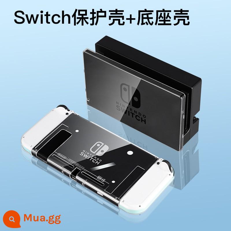 Jindu Jindu Vỏ bảo vệ Switcholed Vỏ bảo vệ trong suốt Nintendo Switch Mới ns hai mảnh PC siêu mỏng vỏ cứng Đế có thể cắm bảo vệ cổ tay bảng điều khiển trò chơi phụ kiện tay cầm di động - Switch [vỏ mềm pha lê + vỏ bảo vệ trong suốt đế] - (màng + nắp miễn phí)